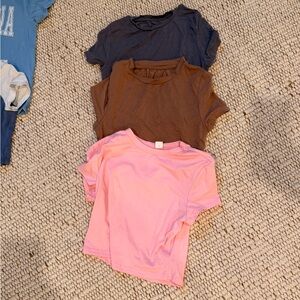 SHEIN TEEN Kids' Pink, Brown, and Navy T-Shirts Bundle